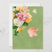 ブライトはっきりした開花フローラ結婚式招待状 招待状 (裏面)