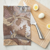 ブライトアイズフクロウ&ドラゴン キッチンタオル (四つ折り)