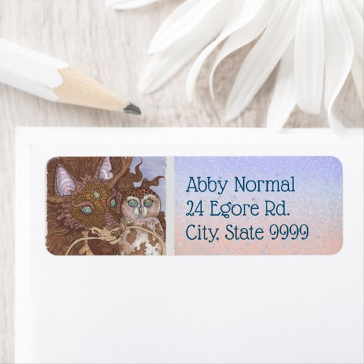 ブライトアイズフクロウ&ドラゴン ラベル (インサイチュ)