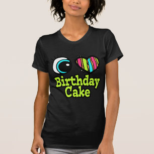 ブライトアイハートイラブお誕生日ケーキ Tシャツ