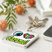 ブライトアイハートイラブキャラメル キーホルダー (側面)