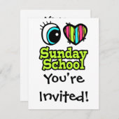 ブライトアイハート大好き日曜学校 招待状 (正面/裏面)