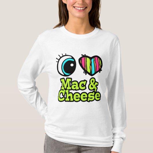 ブライトアイハート大好きMac&チーズ Tシャツ (正面)
