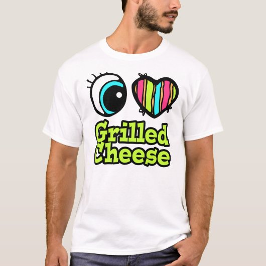 ブライトアイハート焼きチーズが大好き Tシャツ (正面)