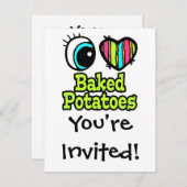 ブライトアイハート私はジャガイモを愛焼いたする 招待状 (正面/裏面)