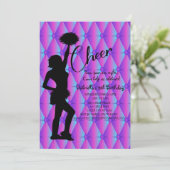 ブライトアイリステントシロエットチアリーダー誕生日 招待状 (スタンド正面)
