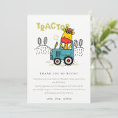 ブライトアクアキラフェインファームトラクターボーイズ誕生日 サンキューカード (スタンド正面)