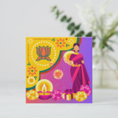 ブライトイエロディワリカードカラフル文字カスタマイズ シーズンカード (スタンド正面)