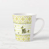 ブライトイエローアコーディオン音楽ラテMug カフェラテマグ (右)