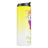 ブライトイエローキツネ先生のギフト タンブラー (回転左)