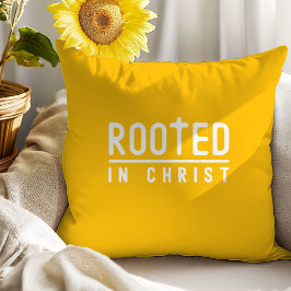 ブライトイエロークリスチャン引用文装飾用クッション クッション