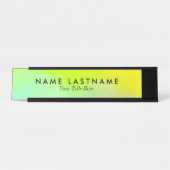 ブライトイエローグリーンカスタム デスクネームプレート (正面)
