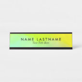 ブライトイエローグリーンカスタム デスクネームプレート (正面)
