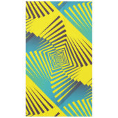 ブライトイエローグリーン抽象芸術ジャングルスタイルパターン テーブルクロス (正面)