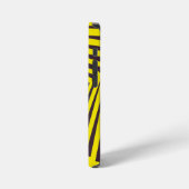 ブライトイエローグリーン抽象芸術ジャングルスタイルパターン iPhoneケース (左側面)