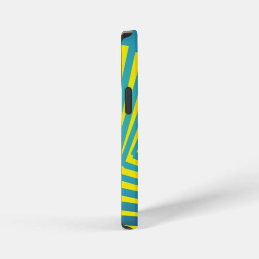 ブライトイエローグリーン抽象芸術ジャングルスタイルパターン iPhoneケース (右側面)