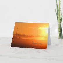 ブライトイエローサンライズモーニングフォグサンキューカード