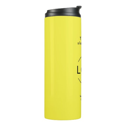 ブライトイエローシンプルロゴ会社スワッグ タンブラー (回転左)