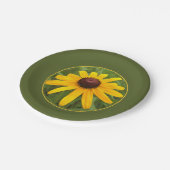 ブライトイエローソロルドベキア写真パーティー ペーパープレート (アングル)