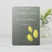 ブライトイエローチューリップフラワーズ結婚式招待状 招待状 (スタンド正面)