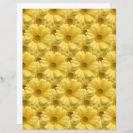 ブライトイエローデイジーサニーフローラアートクラフト紙 (正面/裏面)
