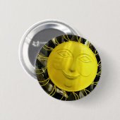 ブライトイエローニコニリングサン顔 缶バッジ (正面&裏面)