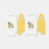 ブライトイエローネイビーフローラレインボーベビーシャワー フェイバーボックス (折り畳みなし)