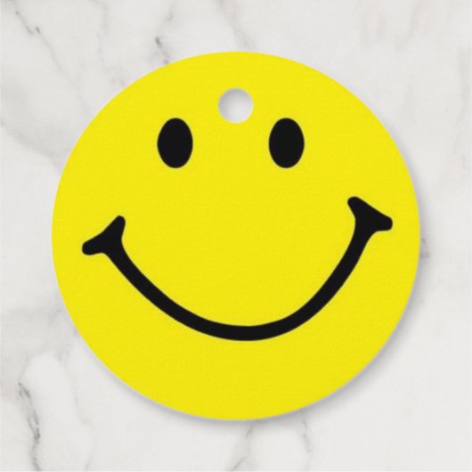 ブライトイエローハッピー笑顔顔 フェイバータグ (裏面)