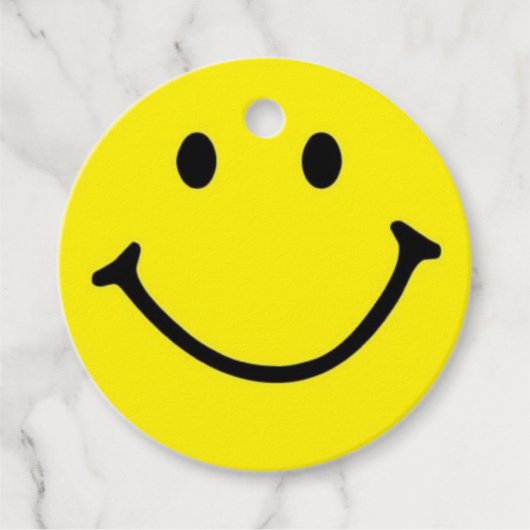 ブライトイエローハッピー笑顔顔 フェイバータグ (正面)