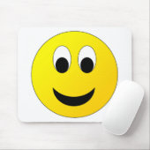 ブライトイエローハッピー笑顔顔 マウスパッド (マウス)