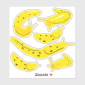 ブライトイエローバナナスラグのステッカーセット シール (シート)