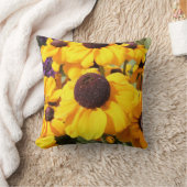 ブライトイエローブラックアイドスーザン クッション (ブランケット)