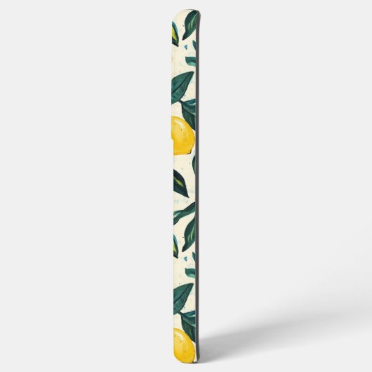 ブライトイエローレモパターン(の模様が)あるン SAMSUNG GALAXYケース (左側面)