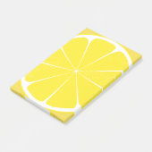 ブライトイエローレモンシトラスフルーツスライスデザイン ポストイット (アングル)