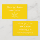 ブライトイエロー美しいサロンシンプルアンドシック 名刺 (正面/裏面)