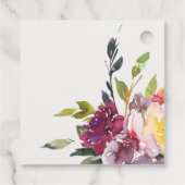 ブライトイエロー赤面ブルゴーニュフローラバンチ結婚ーズ フェイバータグ (裏面)