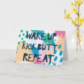 ブライトインスピレーションIV |ウェイクアップキックお尻の繰り返し カード (黄色い花)