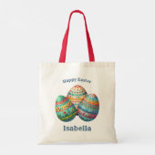 ブライトイースターエッグ狩り春の花名前をカスタムする トートバッグ (裏面)