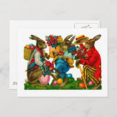 ブライトイースターバニーヴィンテージ シーズンポストカード (正面/裏面)