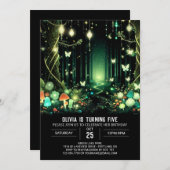 ブライトウィムシーウッドランドデジタル誕生日 招待状 (正面/裏面)