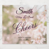 ブライトウィーピングさくらんぼスパーク結婚ルス スパークリングワインラベル (シングルラベル)