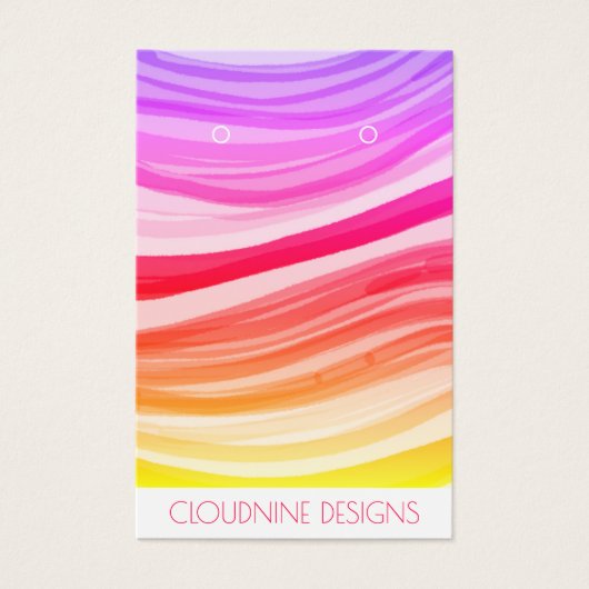 ブライトウェーブイヤリングネックレスジュエリーディスプレイカード (正面)