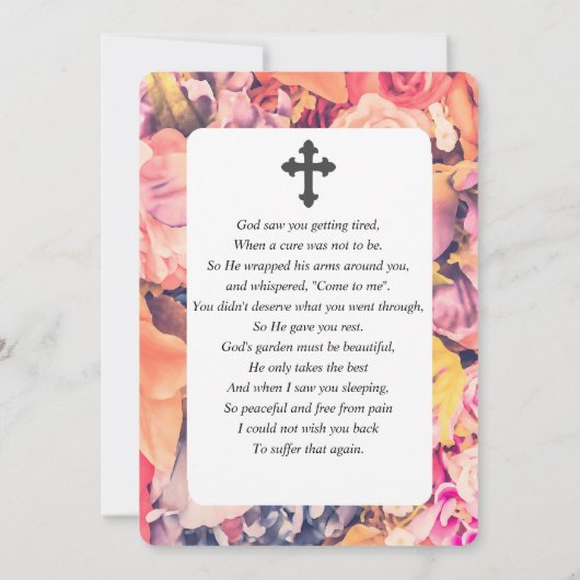 ブライトウォーター悔やみや弔慰葬儀祈りの言葉カード サンキューカード (裏面)