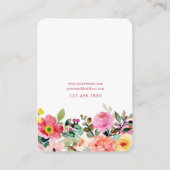 ブライトウォーター色フローラジュエリーカード 名刺 (裏面)