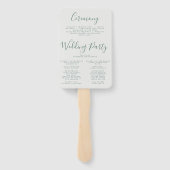 ブライトウォーター色フローラ結婚式 プログラム ハンドファン (裏面)