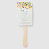 ブライトウォーター色フローラ結婚式 プログラム ハンドファン (正面)