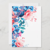 ブライトウォーター色フローラ50誕生日 招待状 (裏面)