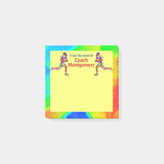 ブライトエネルギッシュフットボールテーマフォーコーチ ポストイット (正面)