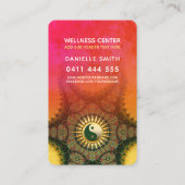 ブライトエネルギーグリーンマンダラバランスヨガニューエイジ 名刺 (裏面)