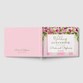 ブライトエレガントピンクフローラの結婚ゲストブック ゲストブック (全面)